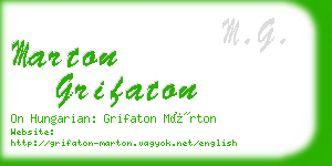 marton grifaton business card